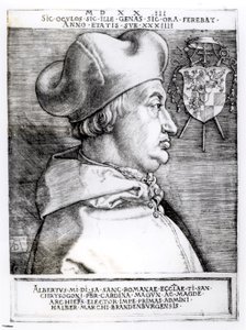 Portret van Albert, Kardinaal Keurvorst van Mainz, 1523